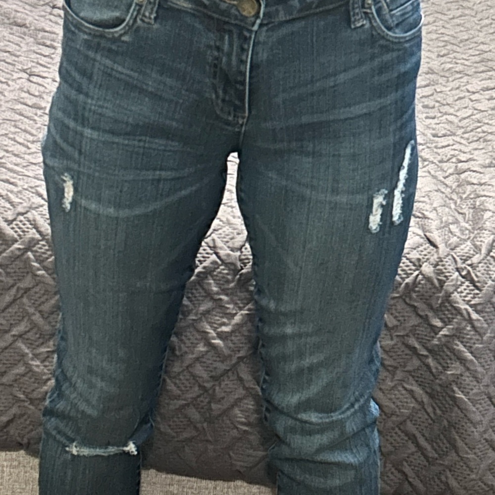 KUT from the Kloth Blue Distressed Women Jeans size 6